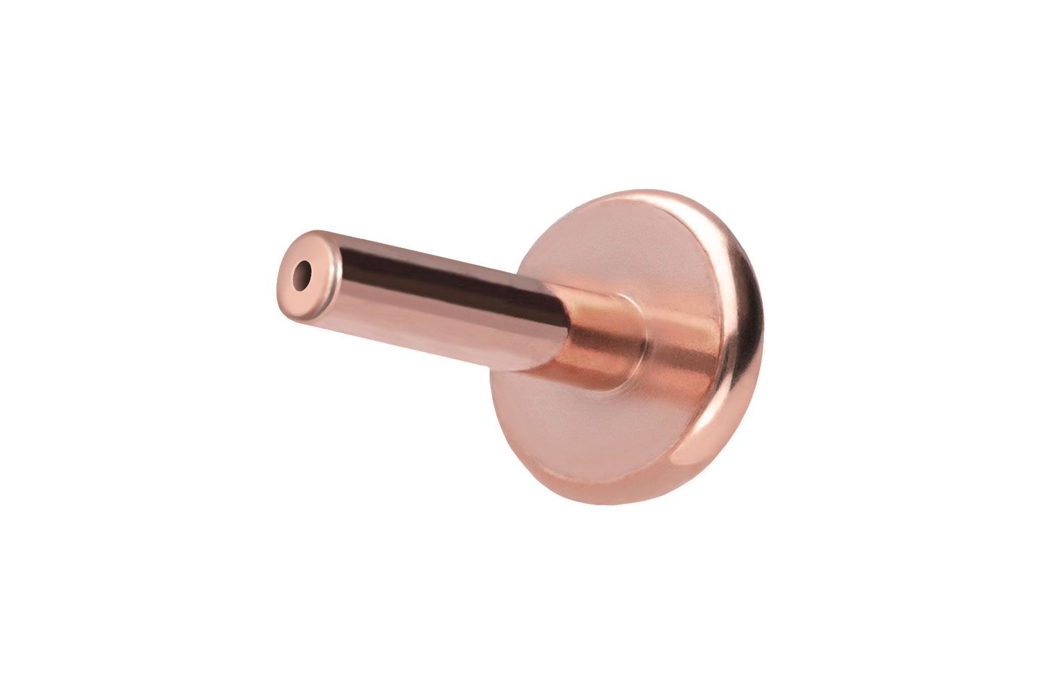 Titan Labret Piercing mit Push Fit ohne Kugel